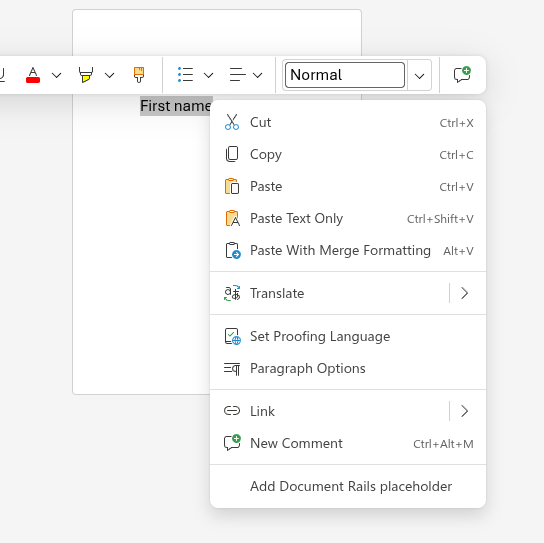 Convert to placeholder